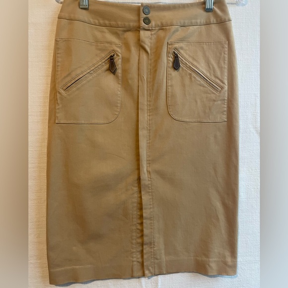 Lauren Ralph Lauren Front Slit Skirt Size 2 Safari Work Wear - Picture 1 of 5